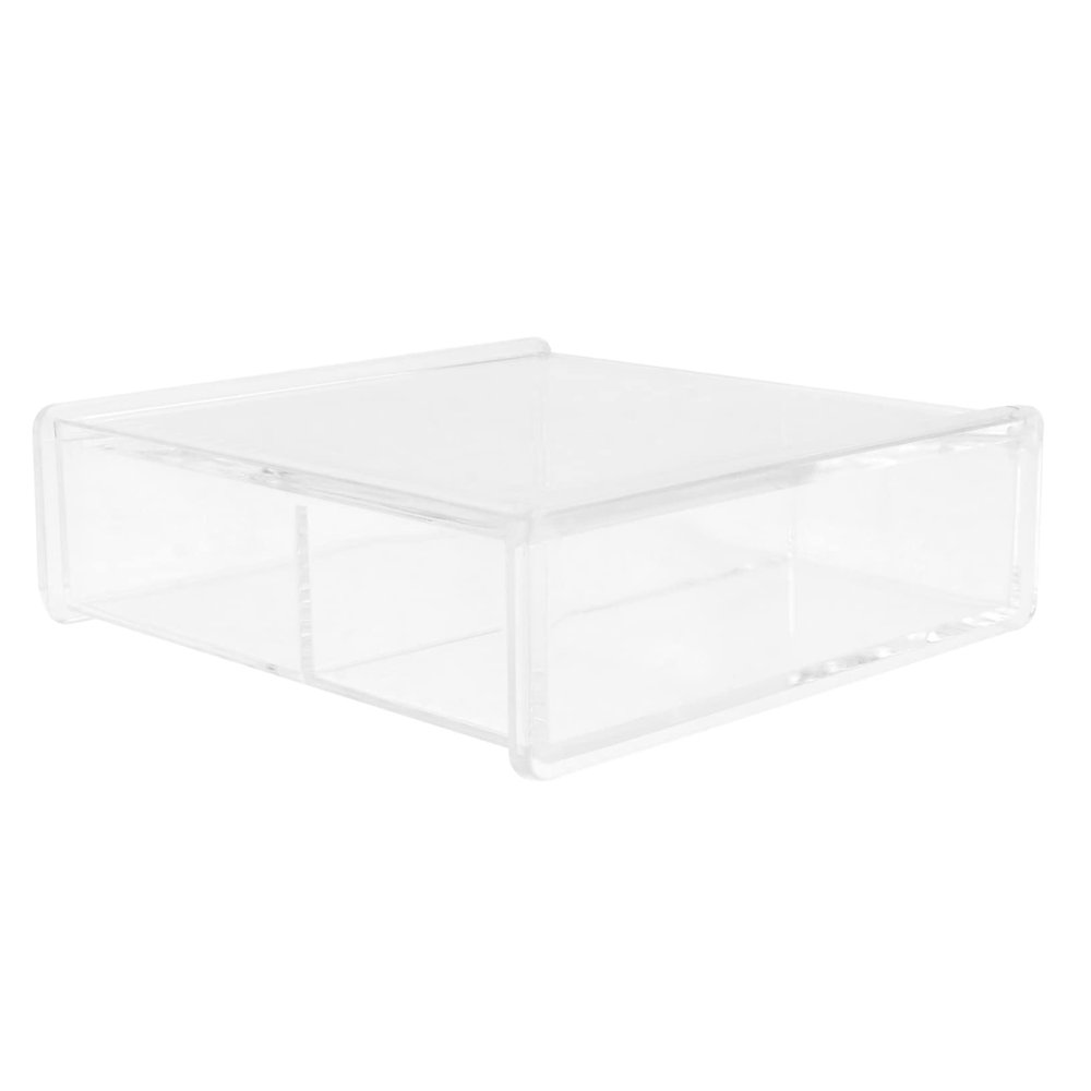 Baluue 1Pc Transparent Acrylic Makeup Holder Large Capacity Cosmetic Organizer with Two Design Makeup Tools Storage for Brushes and Small Items