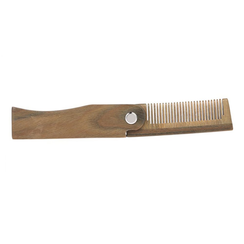 Baluue Wooden Combs for Men Folding Beard Styling Comb Mini Pocket Beard Care Tools
