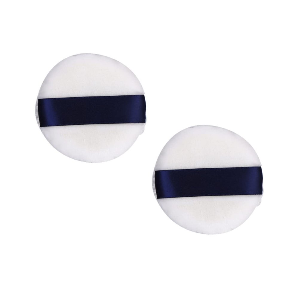 Baluue 2pcs Round Loose Powder Puff Soft Velvet Makeup Sponge for Foundation Concealer Blush Application for Salon Home Travel Use