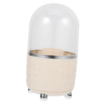 BRIGHTFUFU Large Capacity Rotating Makeup Brush Holder Lid 360 Rotatable Organizer for Cosmetics Easy Access and Storage