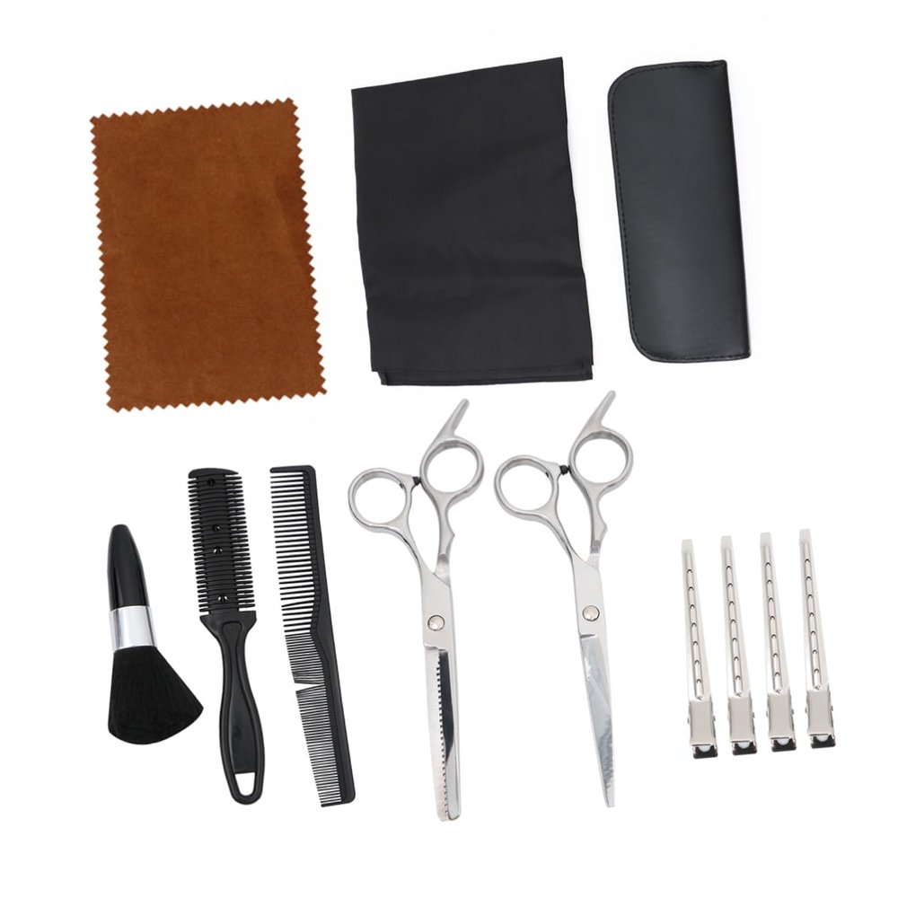 Baluue 1set Hair Cutting Tools Professional Barber Scissors Thinning Comb and Hair Clips for Precision Styling and Grooming