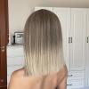 Yinj1835hh Hair Wigs Gray Blonde Short Bob Ombre Synthetic Wigs Medium Straight Ash Cosplay Hair with Bangs for Women Afro Natural Heat Resistant for Daily Party Use view 3