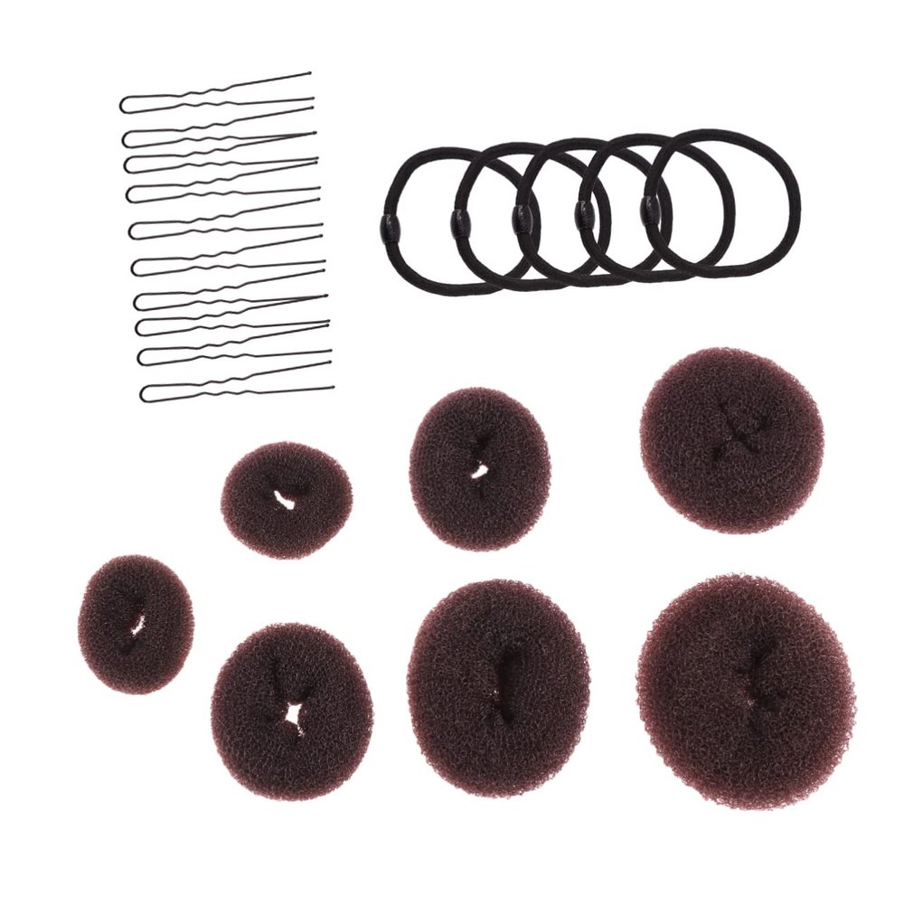 Baluue Donut Hair Bun Rings Diy Hair Accessories Bun Maker for Women Girls Bridals