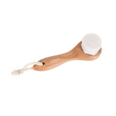 Baluue 1pc Facial Cleansing Brush Wooden Handle Skin Cleaning Brush Fiber for Deep Pore Cleaning and Gentle Exfoliation Suitable for Skin Types