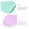 BELLIFFY 6pcs Makeup Brush Shape Silicone Pad Mixed Color for Efficient Brush Cleaning Salon Travel and Gym Use view 3