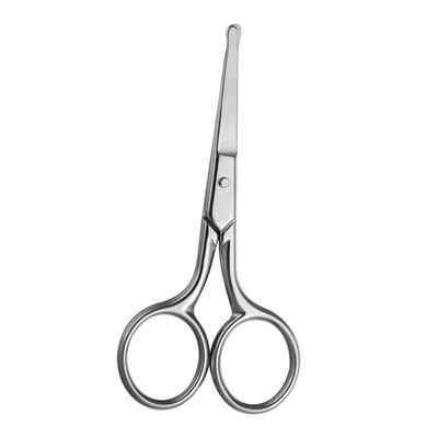 Baluue Facial Hair Trimmer Round Nose Hair Scissors Eyebrow Scissor for Women Men Precision Stainless Steel