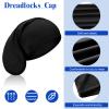 8 Pieces Unisex Dreadlock Cap Dreadlock Spandex Cap Long Hair Dreads Head Wrap Sleep Bonnet Full Cover for Men, 15 x 9 Inch (Black) view 3
