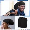8 Pieces Unisex Dreadlock Cap Dreadlock Spandex Cap Long Hair Dreads Head Wrap Sleep Bonnet Full Cover for Men, 15 x 9 Inch (Black) view 4