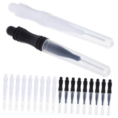 HONMEET 60pcs Eyebrow Brush and Comb Lamination Brush Caps Microbrush Applicators