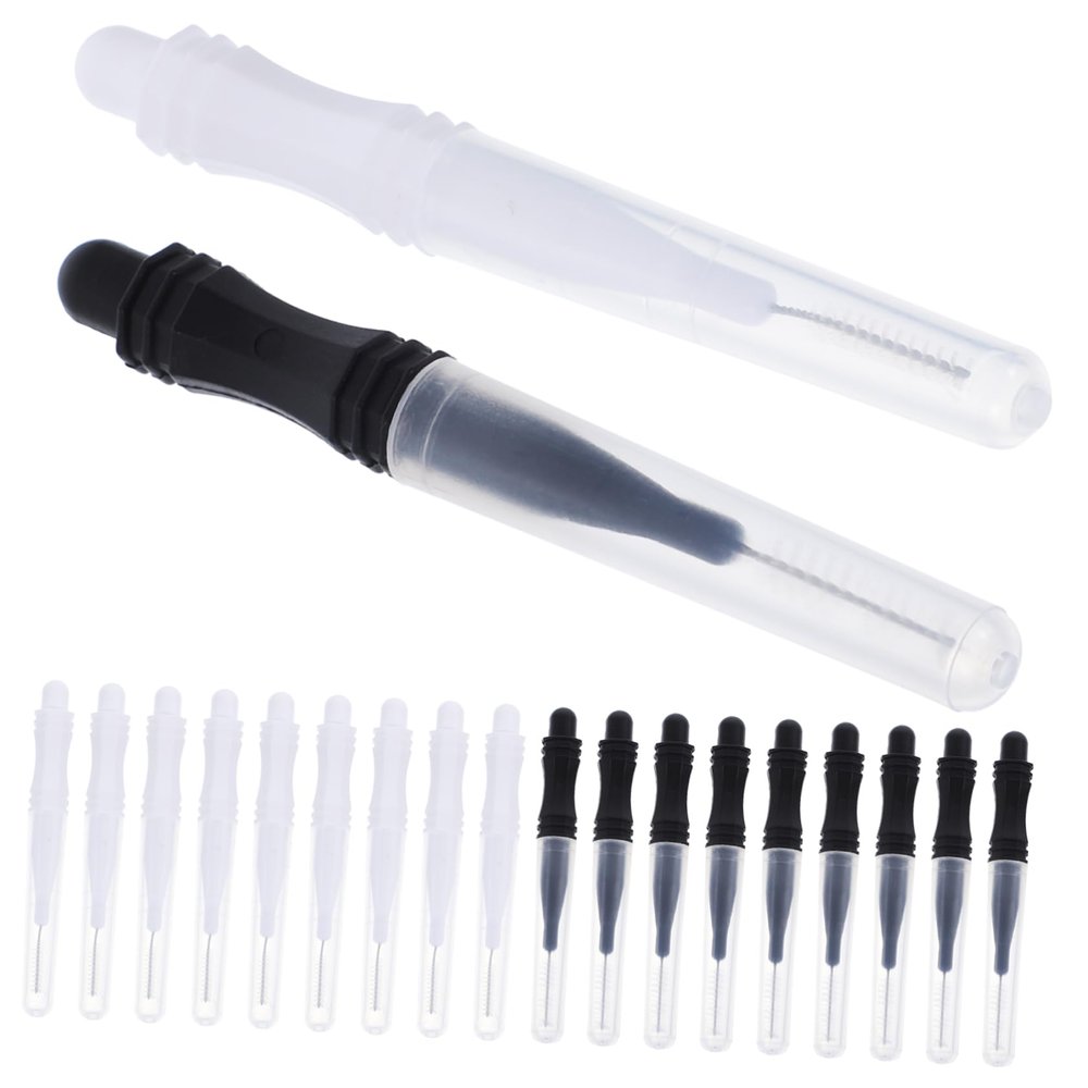 HONMEET 60pcs Eyebrow Brush and Comb Lamination Brush Caps Microbrush Applicators