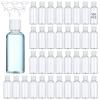 100 Pack 2 oz Plastic Empty Travel Bottles with Flip Cap 60ml Travel Size Containers Portable Leak Proof Clear Plastic Bottles Refillable Dispensing Bottles for Liquid Shampoo Lotion White view 1