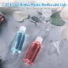 100 Pack 2 oz Plastic Empty Travel Bottles with Flip Cap 60ml Travel Size Containers Portable Leak Proof Clear Plastic Bottles Refillable Dispensing Bottles for Liquid Shampoo Lotion White view 3
