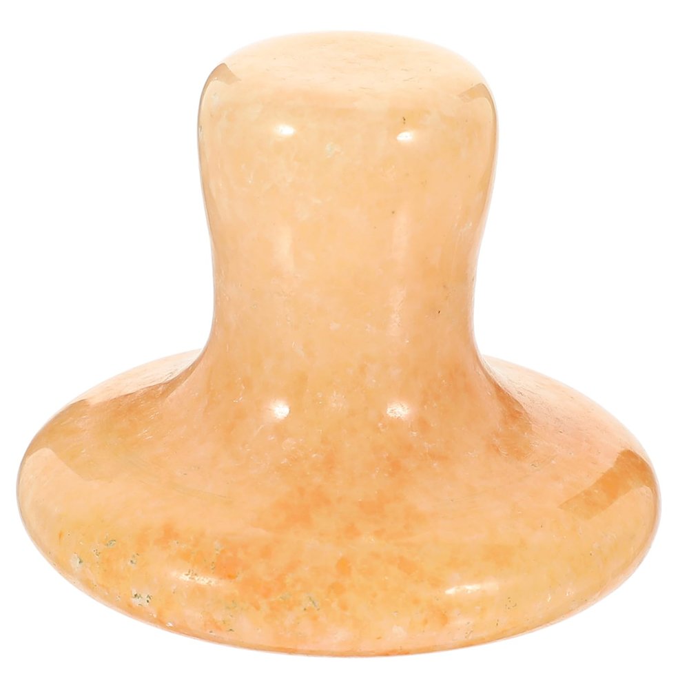 HAWILLOSCH Mushroom Shaped Face Massager Jade Beauty Stone Gua Sha Tool Face Roller Essential Oil Applicator Natural Massage