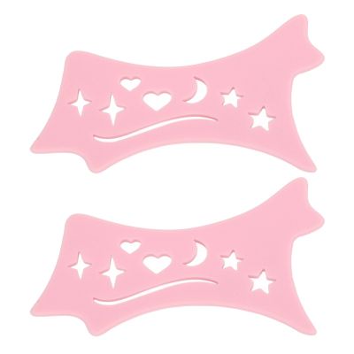 Dioche Eyeshadow Stencil, Silicone Quick Make Up Stencils Eye liner a Makeup Tool Multifunctional Eye Makeup Tool for Women, Beginners (Roseate)