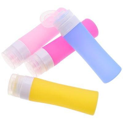 OHPHCALL Silicone Travel Lotion Bottles Dispensing Bottle for Toiletries Portable Shampoo Dispensers Airtight Travel Containers for Cosmetics for Bathroom