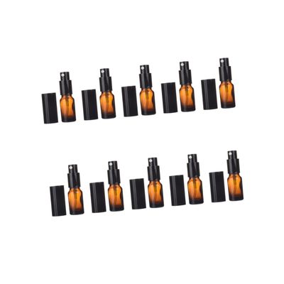FOYTOKI 10Pcs Brown Glass Emulsion Bottles for Travel Use and Outdoor