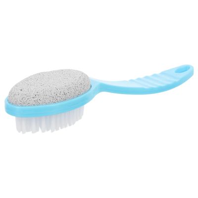 Baluue Body Foot Brush Plastic Handle Pumice Massage Bristle Dual-Sided Exfoliator for Dead Skin Removal Random