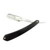 NOLITOY Vintage Style Metal Shaver Men Manual Razor Black Wooden Handle Safe for Beard Sideburns Fine Hair view 1