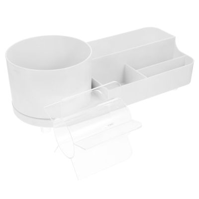 STOBAZA Large Capacity Rotating Makeup Organizer Skincare Makeup Display Case Compartment Design for Easy Access Vanity Organizer for Cosmetics and Beauty Products