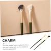 IWOWHERO 2pcs Nose Contour Makeup Brush Portable Applicators for Precise Nose Shadowing for Women Makeup Featuring Green Wooden Handles with Bristles view 3