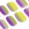 DANNI & TONI Semi Cured Gel Nail Strips Purple Green Yellow Ombre (Lavender Breeze) Magnetic Cat Eye Multicolored Gel Nail Wraps 28 Stickers view 2