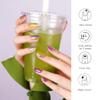DANNI & TONI Semi Cured Gel Nail Strips Purple Green Yellow Ombre (Lavender Breeze) Magnetic Cat Eye Multicolored Gel Nail Wraps 28 Stickers view 3