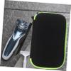 TOVINANNA Portable Eva Shaver Organizer Double Zipper Design Travel Storage Bag for and Accessories Extra Mesh Pocket Green Zippered Case view 3