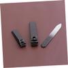 Beatifufu 3pcs Ergonomic Nail Clipper Set Black Nail Trimmer File for Manicure for Daily Use Friends Family view 3