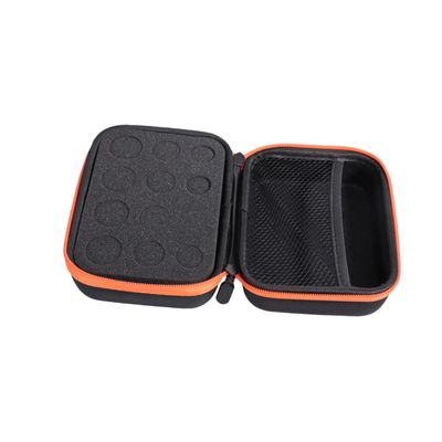 Baluue 1pc Storage Bag for Bottles Eva Case Slots Portable Organizer for Travel Shockproof Orange
