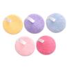 AUTSUPPL 5pcs Reusable Makeup Remover Pads Soft Rounded Face Cleansing for Gentle Exfoliation and Makeup Removal Washable Cosmetic Tools in Yellow Pink view 1