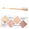 Beatifufu Quality Bamboo Shower Brush Long Handle Back Scrubber Luffa Back Scrubber for Shower Cellulite Massager view 3