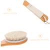 Beatifufu Quality Bamboo Shower Brush Long Handle Back Scrubber Luffa Back Scrubber for Shower Cellulite Massager view 4