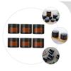 WOONEKY 6sets Glass Cream Bottles Multipurpose Sub Containers for Facial Cream Ointment and Makeup Jars Black Caps Compact and Portable for Travel Skincare view 3