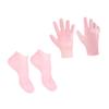 AUTSUPPL Moisturizing Foot Care Socks Gloves Set Exfoliating Hydrating Pink Color XL Socks Gloves for Dry Cracked view 1