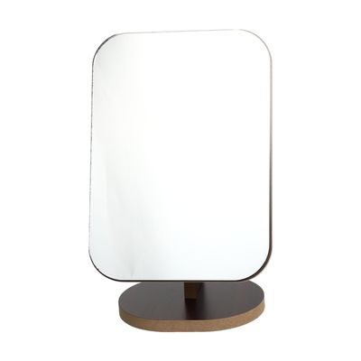 Baluue Rotatable Tabletop Makeup Mirror Durable Desktop Cosmetic Mirror with Elegant Design for Bathroom Dresser and Bedroom Use Stable Base for Steady Viewing