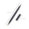 Baluue Dicephalous Lip Brushes for Makeup Dual-ended Applicator Wands for Lipstick and Gloss Compact and Portable Tool for Lip Application Black view 2