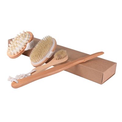 minkissy 4pcs Bath Tool Set Convenient Bathing Accessories for Daily Use Deep Cleansing Bath Brushes for Home with Durable Materials for Smooth Skin and Reach Areas