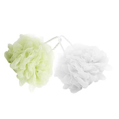 Baluue 2pcs Soft Bath Balls Bubble Net for Comfortable Bathing Gentle Exfoliating Scrubber for Daily and Green for