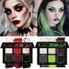 Afflano Vampire Blood Red + Cyber Goth Green Eyeshadow 2 Palettes, Halloween Goth Makeup Smokey Eye Shadow Palette, Black Red Eyeshadow, Cyber Goth Green Eyes Makeup Eyeshadow Pallet for Girls Women view 1