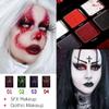 Afflano Vampire Blood Red + Cyber Goth Green Eyeshadow 2 Palettes, Halloween Goth Makeup Smokey Eye Shadow Palette, Black Red Eyeshadow, Cyber Goth Green Eyes Makeup Eyeshadow Pallet for Girls Women view 2