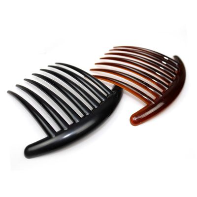 Baluue 10pcs Acrylic Shaped Hair Combs for Women Black Colors for Styling Updos Simple Elegant Hair Accessories