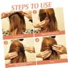 Baluue 10pcs Acrylic Shaped Hair Combs for Women Black Colors for Styling Updos Simple Elegant Hair Accessories view 3