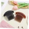 Baluue 10pcs Acrylic Shaped Hair Combs for Women Black Colors for Styling Updos Simple Elegant Hair Accessories view 4