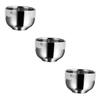 Gogogmee 3pcs Practical Shaving Bowl for Men Stainless Steel Beard Bubble Bowl Compact Travel view 1