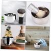 Gogogmee 3pcs Practical Shaving Bowl for Men Stainless Steel Beard Bubble Bowl Compact Travel view 2