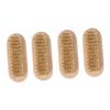 Gogogmee 4pcs Double-sided Boar Bristle Nail Brush Natural Wooden Fingernail Cleaner for Manicure and Pedicure Gentle Cleaning Brush for Home and Travel Use view 1