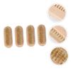 Gogogmee 4pcs Double-sided Boar Bristle Nail Brush Natural Wooden Fingernail Cleaner for Manicure and Pedicure Gentle Cleaning Brush for Home and Travel Use view 2