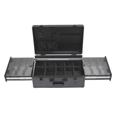 Beauty Professional Barber Case, Barber Travel Case, Aluminum Makeup Case, Hairdressing Toolbox, Barber Briefcase Toolbox for Hair Stylist, Pet Groomer, Makeup Artist