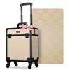 BYOOTIQUE Rolling Cosmetic Case Nail Tech Storage Cart on Wheels Hairdressing Brush Bags for Makeup Artist Salon Beautician Barbershop HairstylistGrace ForgetMeNot view 1