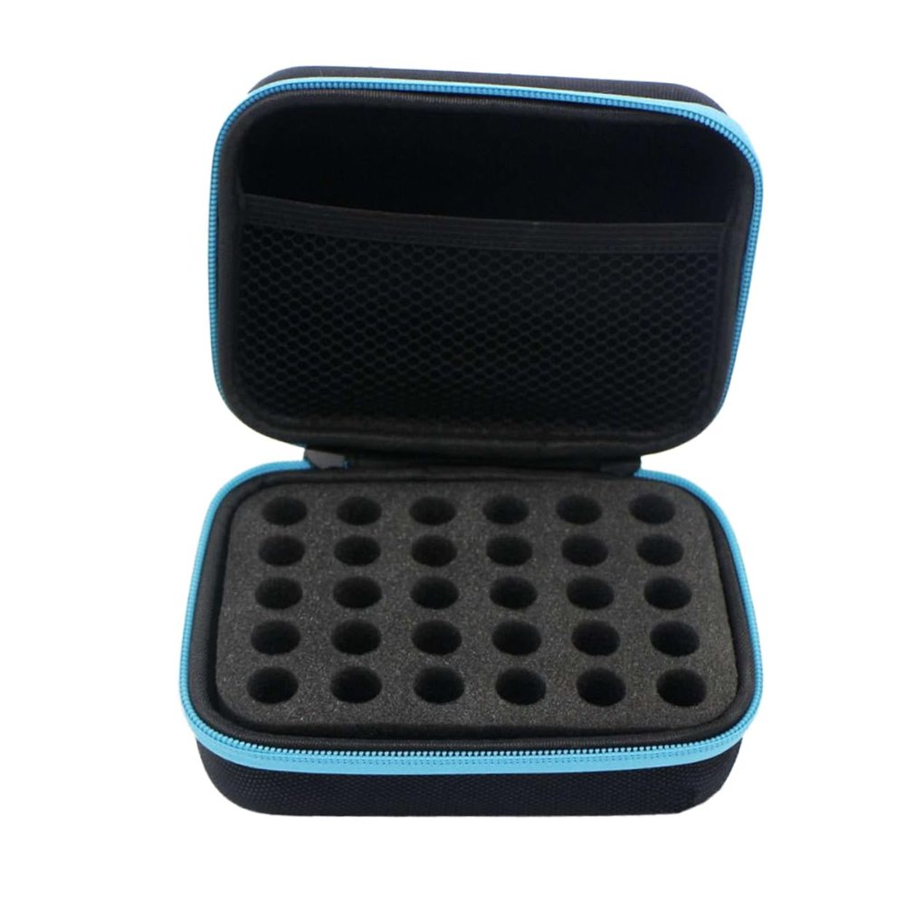 Baluue Storage Case Portable Bottle Organizer for Essential Oils Shockproof and Drop Travel Box Convenient Handle for Bottles